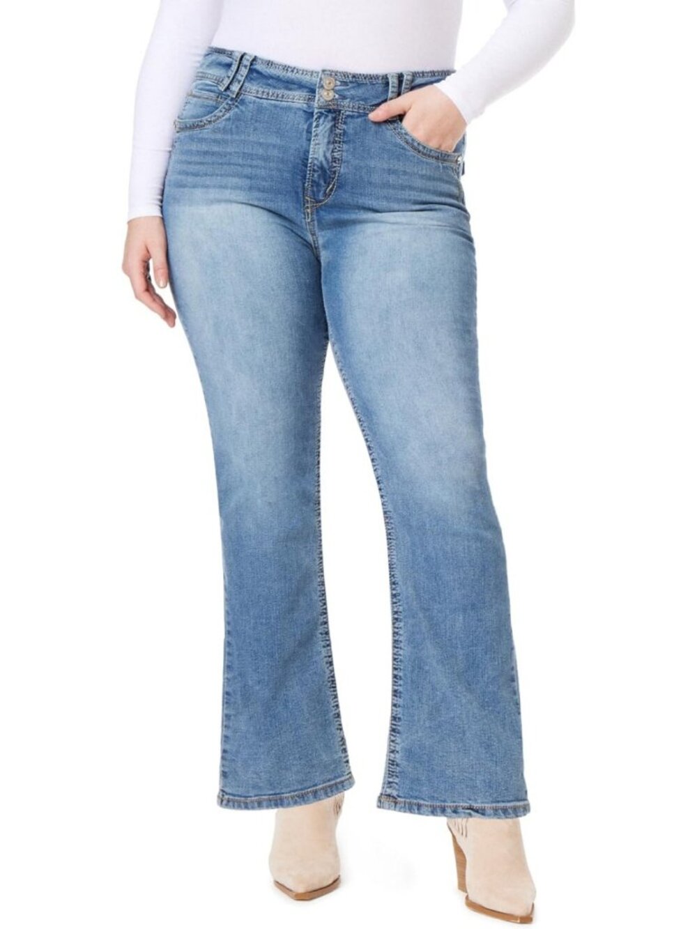 Curvy Bootcut Jeans for Women, Sizes 0-24, Luscious Fit, Flattering Style